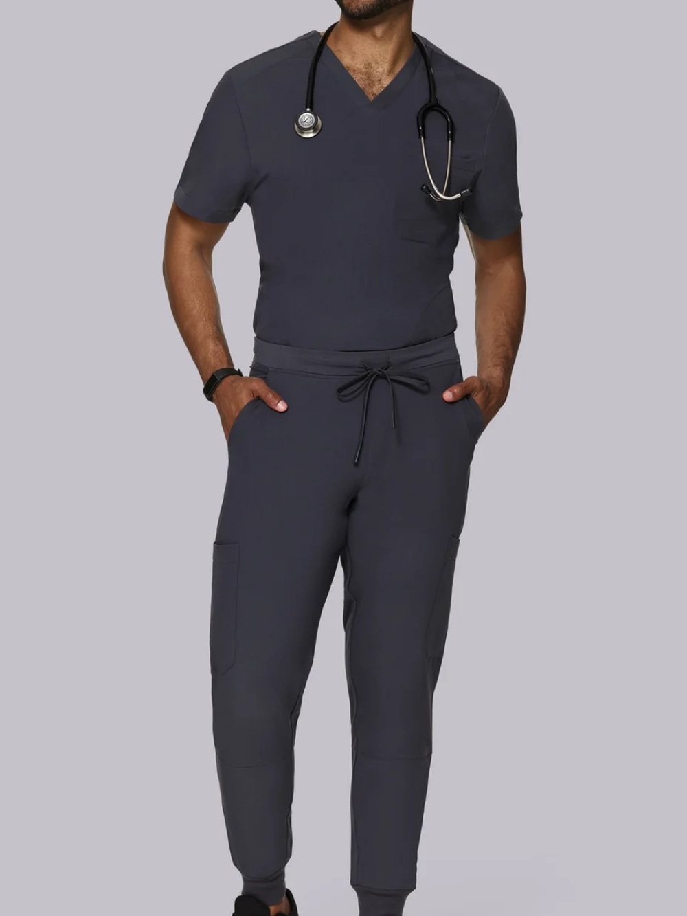 Mandala - Men’s Two Pocket Top Steel (two sets) with bottoms